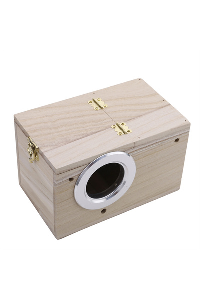 Choice Wood color Simple Design Parakeet Cockatiel Bird House Nest Easy to Cl...