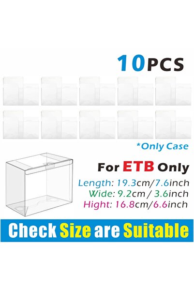 Choice For ETB - 10PCS 5/10PCS PET Elite Trainer Box Case Protectors Clear Di...