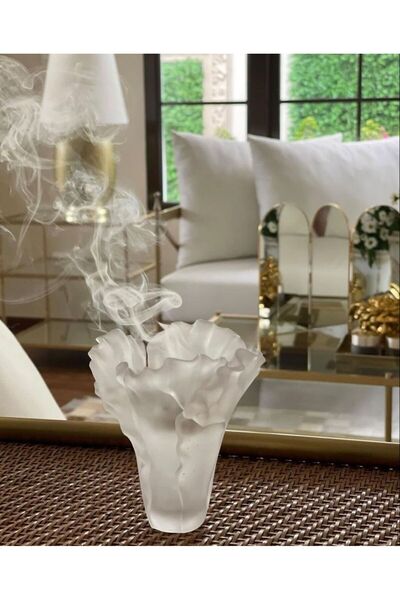 Youhe قطعة واحدة، موزع روائح عطرية مطوي بنقشة زهور، مبخرة بخور عصرية بتصميم ب...