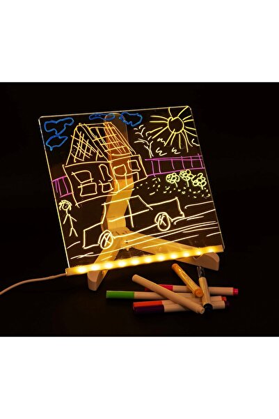 BLUE SİDE Eğitici 20/20 Led Işıklı Yazı Çizim Tahtası Ayarlanabilir  Stand He...