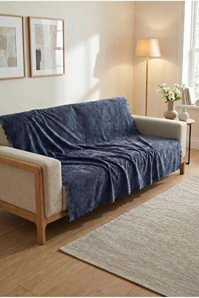 turkanlarhome Husă pentru canapea extensibilă cu model de vene ALBASTRU Bază ...