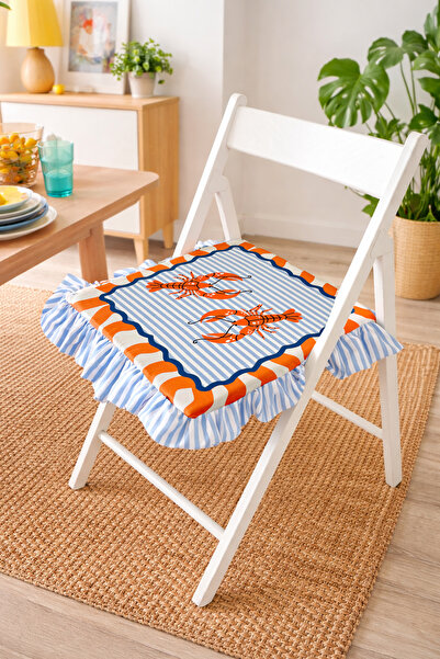 RİTMOHOME Μαξιλάρι καρέκλας με μοτίβο αστακού, Καλοκαίρι, Θάλασσα, Χώρα, Σκαν...