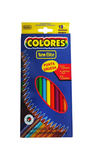 OEM Colores New Elite Colored Pencils, 12 Colors