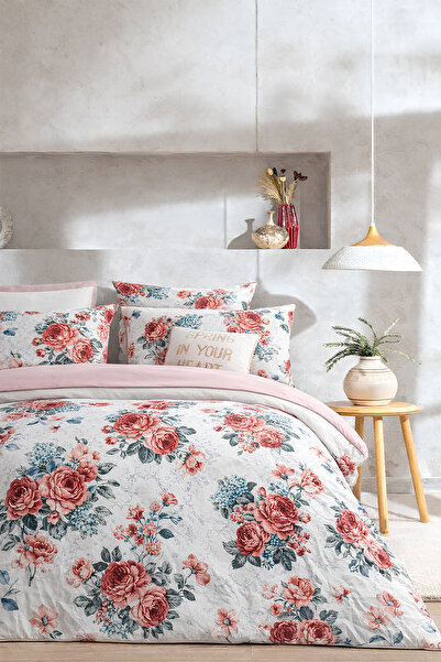 İQON Elegant Rose - طقم غطاء لحاف مرن مزدوج