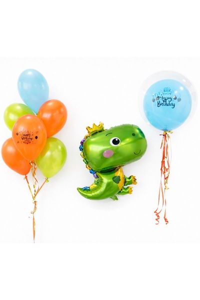 Parti Partiden Doğum Günü Dinozorlu Balon Konsepti Erkek Çocuk Yaş Günü Balon