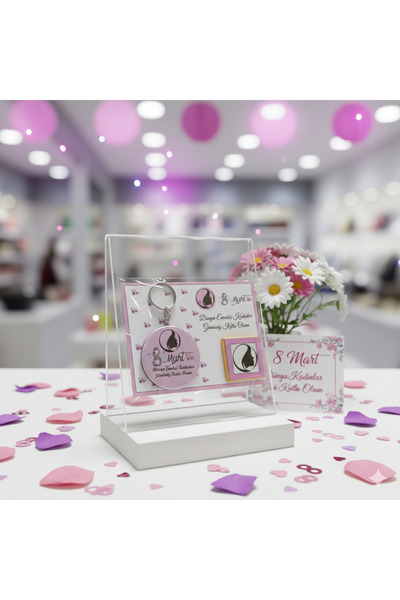 ORGANİZASYON HEDİYEM 10 قطع هدية يوم المرأة العالمي 8 مارس مع سلسلة مفاتيح كب...