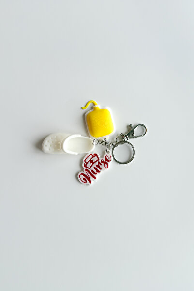 sin istanbul Nurse Silver Chain Keychain, Bag Ornament