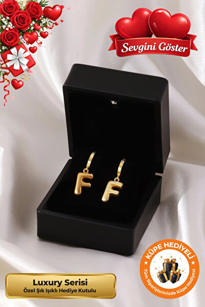 Lucente Jewellery Işıklı Hediye Kutulu F Harfi 925 Ayar Gümüş Kaplama Harf Se...