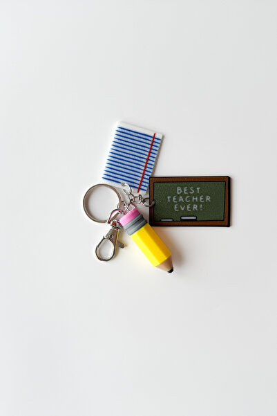 sin istanbul Breloc cu lanț de argint pentru profesor, ornament pentru geanta