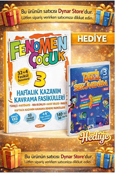 Fenomen Yayıncılık FENOMEN ÇOCUK 3.SINIF Kkf Tüm Dersler Haftalık Kazanım Kav...