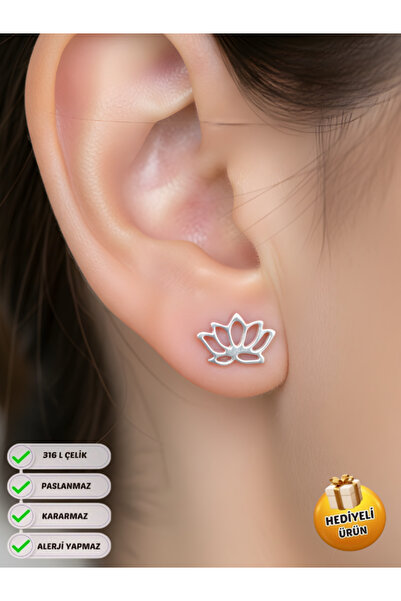 Piercing Market Steel & Silver زوج واحد من الأقراط المقاومة للبهتان والتشويه ...