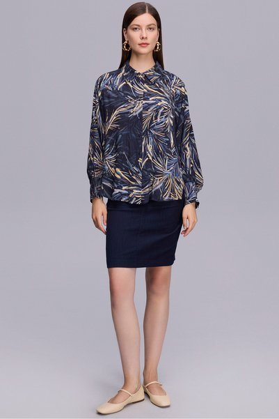 Naramaxx Wide Sleeve Patterned Shirt