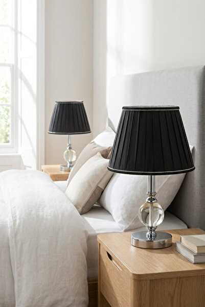 AbajurAksesuar Plüton Çift Gümüş Abajur