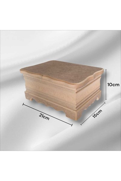 Home Wooden-Paintable-Jewelry-Makeup-Accessory-Decorative-Medium-Sized Multi-Purpose Box with Legs