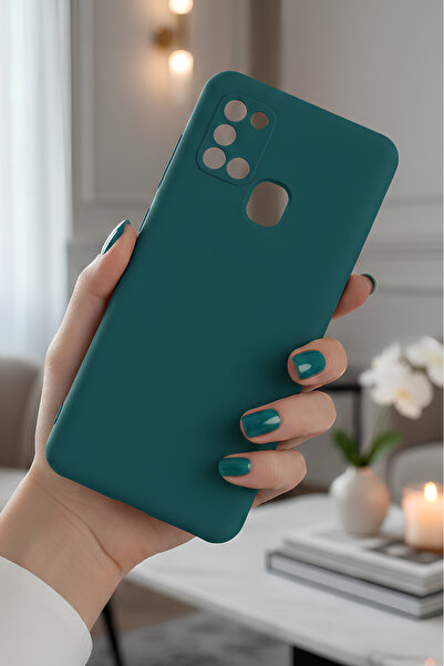 Hatreds Galaxy A21S İçin Uyumlu İçi Kadife Sıvı Silikon Kılıf