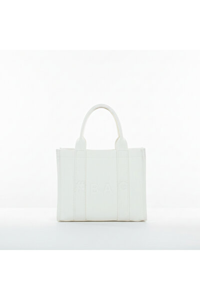 Baghashtag White Leather Mini Tote Bag