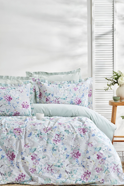 İQON Lastikli Çarşaflı Nevresim Takımı Çift Kişilik DORADO GRİ