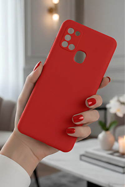 Hatreds Galaxy A21S İçin Uyumlu İçi Kadife Sıvı Silikon Kılıf