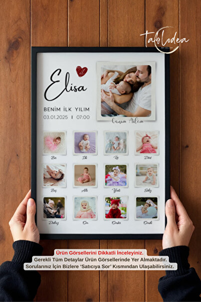 tablodea Pinterest Fotoğraflı Bebek 1 Yaş Anı Tablosu TD Kişiye Özel Tasarım ...