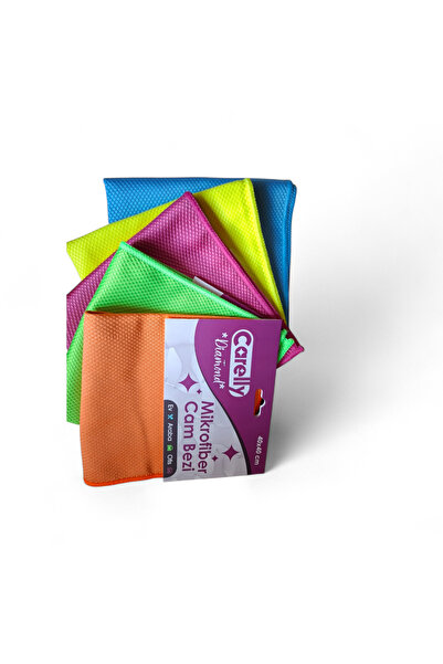 carelly İki Adet Renkli Mikrofiber Leke Bırakmaz Cam Bezi