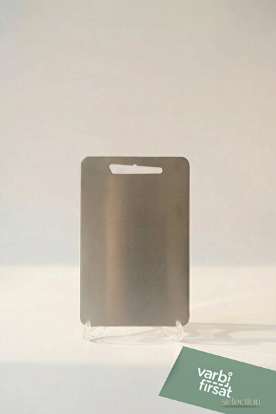 Varbifırsat Stainless Steel Cutting Board – 16X24 cm |   Durable and Metal Cu...