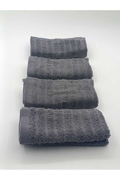 IKEA 4 قطع مناشف يد، لون رمادي غامق MeridyenDukkan 30x30 سم قطن، 4 قطع مناشف ...