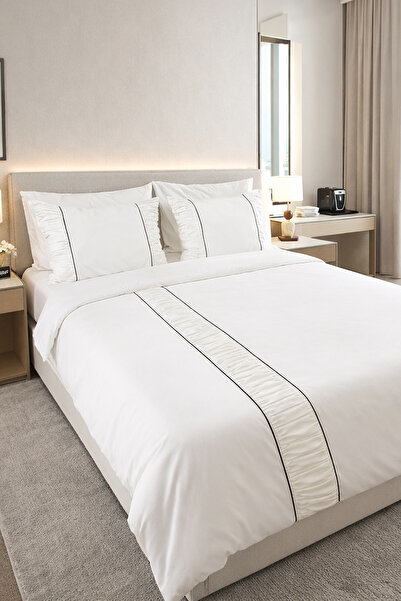 RİTMOHOME طقم غطاء لحاف عادي من King Size مقاس كبير مزدوج أسود مضلع من القطن ...