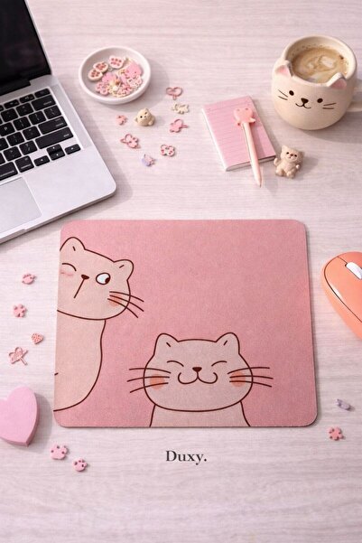 Duxy Sevimli Mouse Pad, 21x17 cm, Kaymaz Taban, Ev, Ofis ve Oyun için Rahat v...