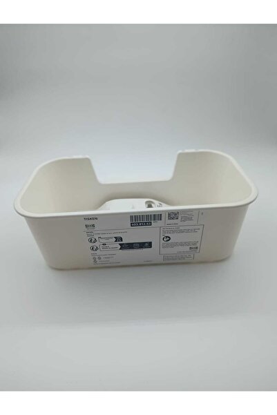 IKEA Beyaz Duş Sepeti Kare Banyo Raf Vantuzlu Banyo Rafı 28x17x17