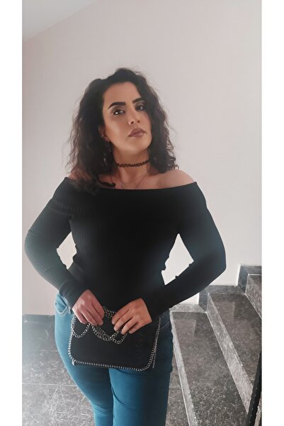 Seda BiliciBoutique Madonna Collar Ribbed Sweater