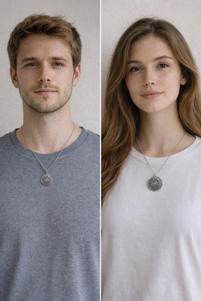 hicazavm Hz Süleyman Tılsım Mührü Gümüş Kaplama Dua Sure Ayet Koruyucu Kolye