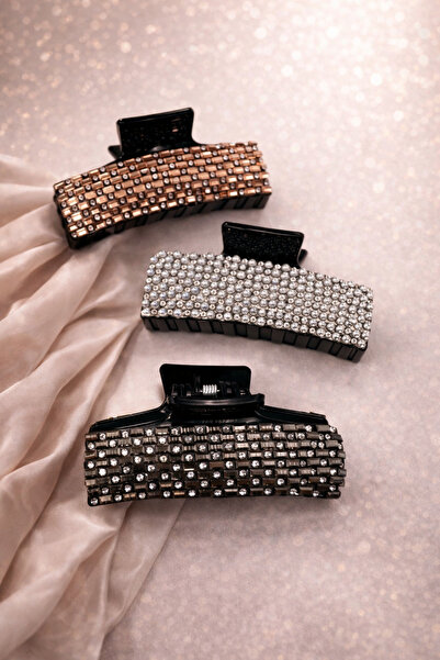 Hayals Baghetă din 3 piese și cataramă cu model de perle și piatră