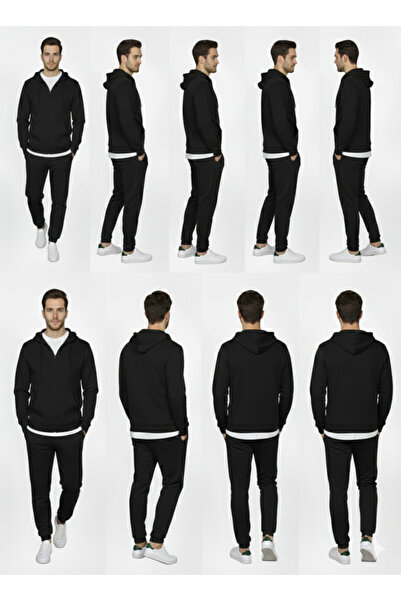 ATKGİYİM Premium Melange Gray Oversized Tracksuit Set