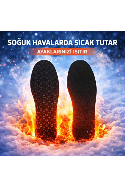 YeferStore Yün Keçe Bot Ayakkabı Tabanı, 3 Katlı Kışlık Sıcak Tutan Termal Ta...