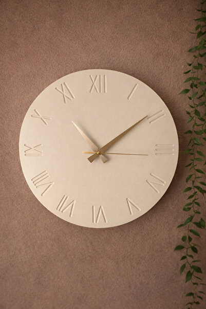 Tavra Dekorasyon DEKORATİF ROMA RAKAMLI AHŞAP PİNTEREST TASARIM DUVAR SAATİ B...