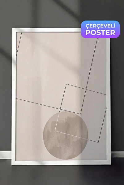 Postifull Grafički oblici br. 5, uokvirena slika, beli okvir i poster, zidna ...