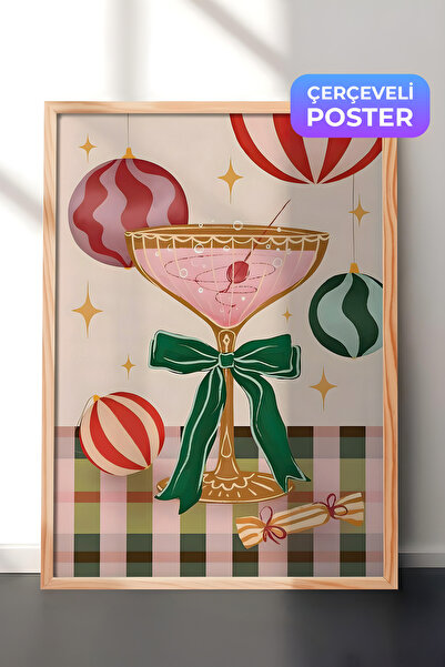 Postifull Slika u drvenom okviru, novogodišnji poster, novogodišnja dekoracij...