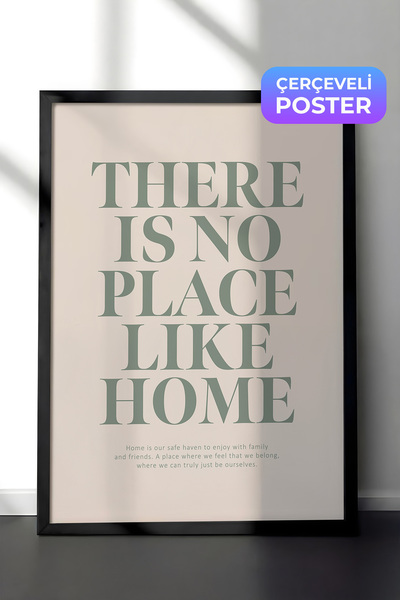 Postifull Siyah Çerçeveli Tablo, Poster ve Çerçeve Seti, There Is No Place Li...