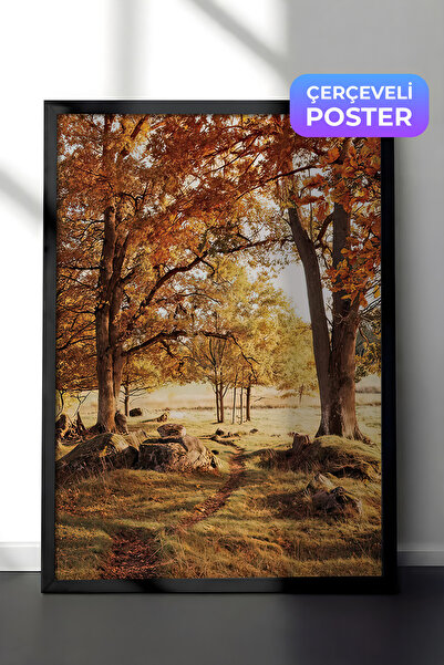 Postifull Slika u platnu "Warm Grove" u okviru, crni okvir i poster, serija z...