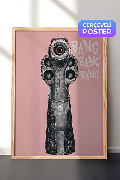 Postifull Slika u drvenom okviru, set postera i okvira, Bang, Bang, Bang Comf...