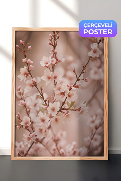 Postifull Slika u ramu Heather Flowers, drveni okvir i poster, zidna slika Co...