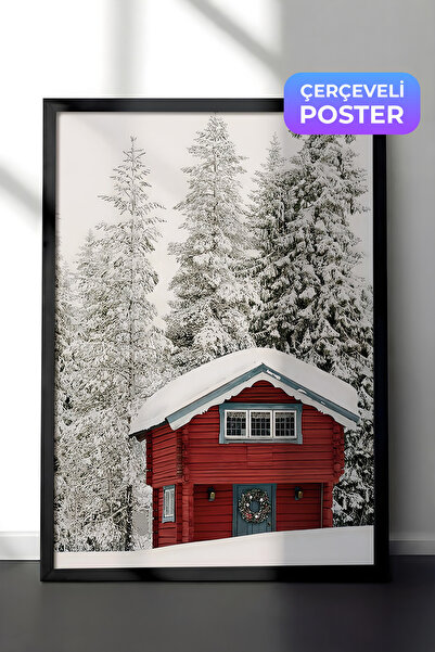 Postifull Slika u crnom okviru, novogodišnji poster, novogodišnja dekoracija,...