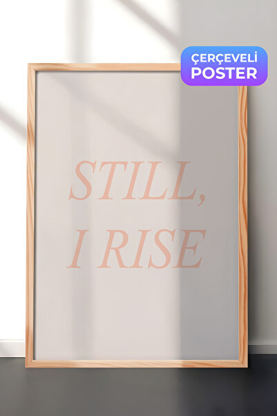 Postifull Ipak, ja ustanem - uokvirena slika, drveni okvir i poster, vertikal...