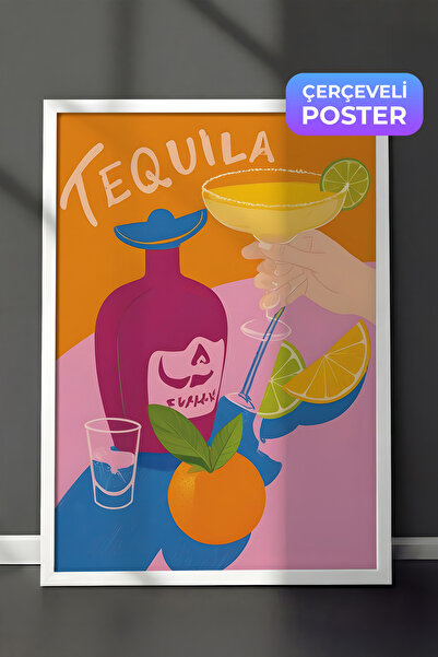 Postifull Slika u beloj ramu, zidna slika, serija "Tequila me naterala" Comfo...