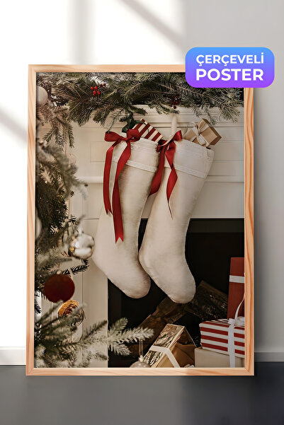 Postifull Slika u drvenom okviru, novogodišnji poster, novogodišnja dekoracij...