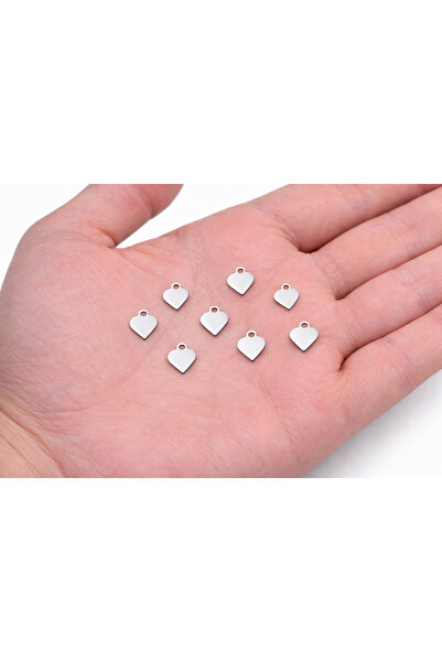 Flower 50 Adet - Kalp Kolye Ucu, Küpe Ucu, Bileklik Sallantı Figür, Takı Süsü