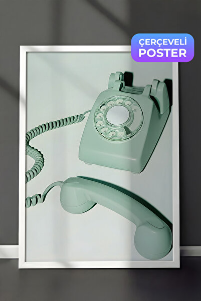 Postifull Pastel Phone Çerçeveli Tablo, Beyaz Çerçeve ve Poster, Dikey Duvar ...