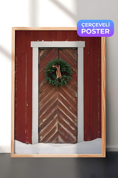 Postifull Slika u drvenom okviru, uokviren novogodišnji poster, novogodišnja ...