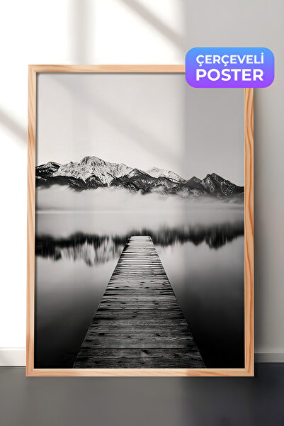 Postifull Dok na jezeru, uokvirena slika, drveni okvir i poster, zidna slika ...