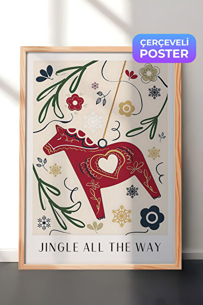 Postifull Slika u drvenom okviru, novogodišnji poster, novogodišnja dekoracij...